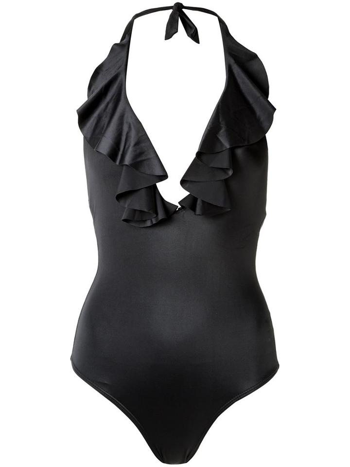 Lygia & Nanny Ruffled Swimsuit, Women's, Size: 40, Black, Polyamide/spandex/elastane