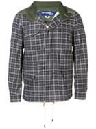 Junya Watanabe Man Checked Patchwork Jacket - Blue