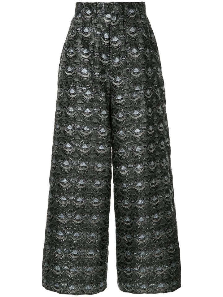 G.v.g.v. Jacquard Palazzo Pants - Black