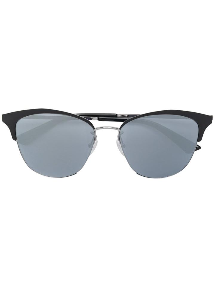 Mcq By Alexander Mcqueen Eyewear Oversized Mirrored Sunglasses - Black