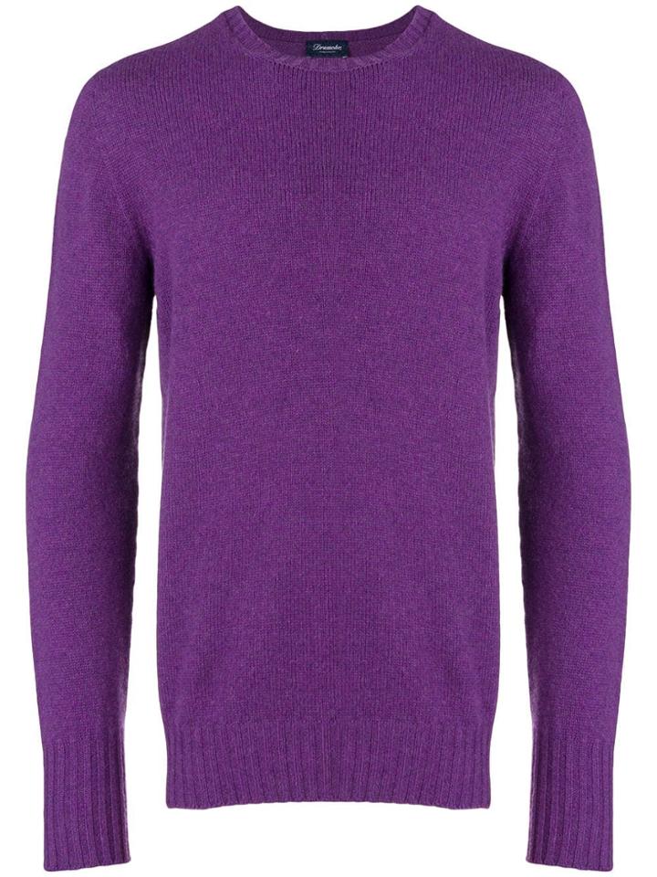 Drumohr Crew Neck Pullover - Pink & Purple
