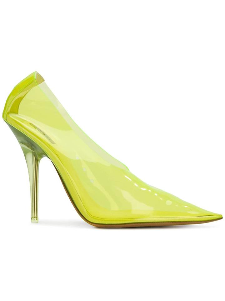Yeezy Clear Pointed Pumps - Yellow & Orange