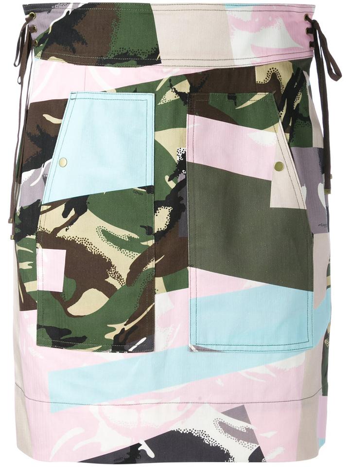 Kenzo - Broken Camo (green) Skirt - Women - Cotton - 40, Women's, Cotton