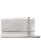 Casadei - Chain Flap Bag - Women - Satin/kid Leather - One Size, Grey, Satin/kid Leather