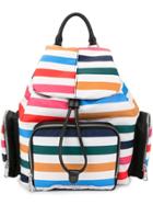 Sonia Rykiel Striped Multi-pocket Backpack - White