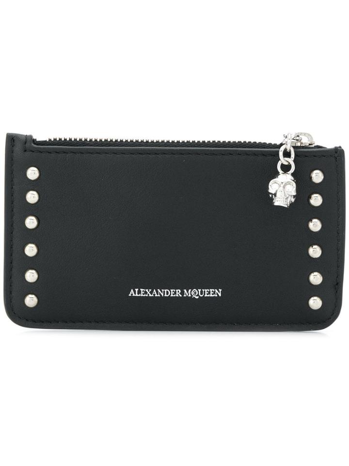 Alexander Mcqueen Studded Skull Purse - Black