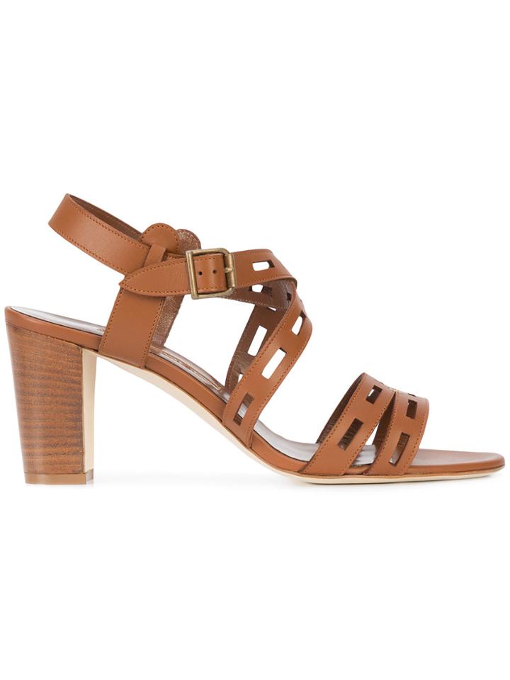 Manolo Blahnik Essa Sandals - Brown