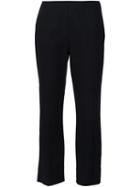 Vince Stitched Front Seam Straight Trousers, Women's, Size: Xs, Black, Cotton/nylon/spandex/elastane