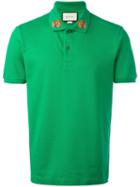 Gucci Leopard Collar Polo Shirt, Size: Xl, Green, Cotton/spandex/elastane/polyester