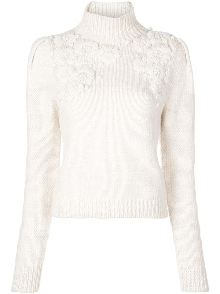 Ulla Johnson Floral Embroidered Jumper - White
