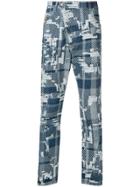 Vivienne Westwood Anglomania Distressed Tartan Trousers - Blue