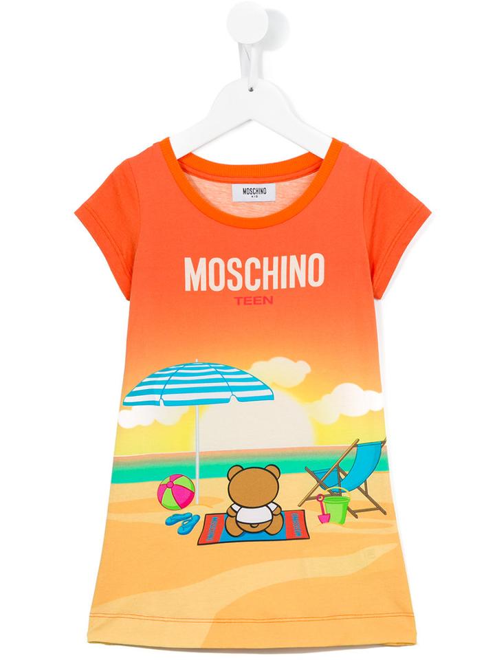 Moschino Kids Bear Beach T-shirt, Girl's, Size: 10 Yrs