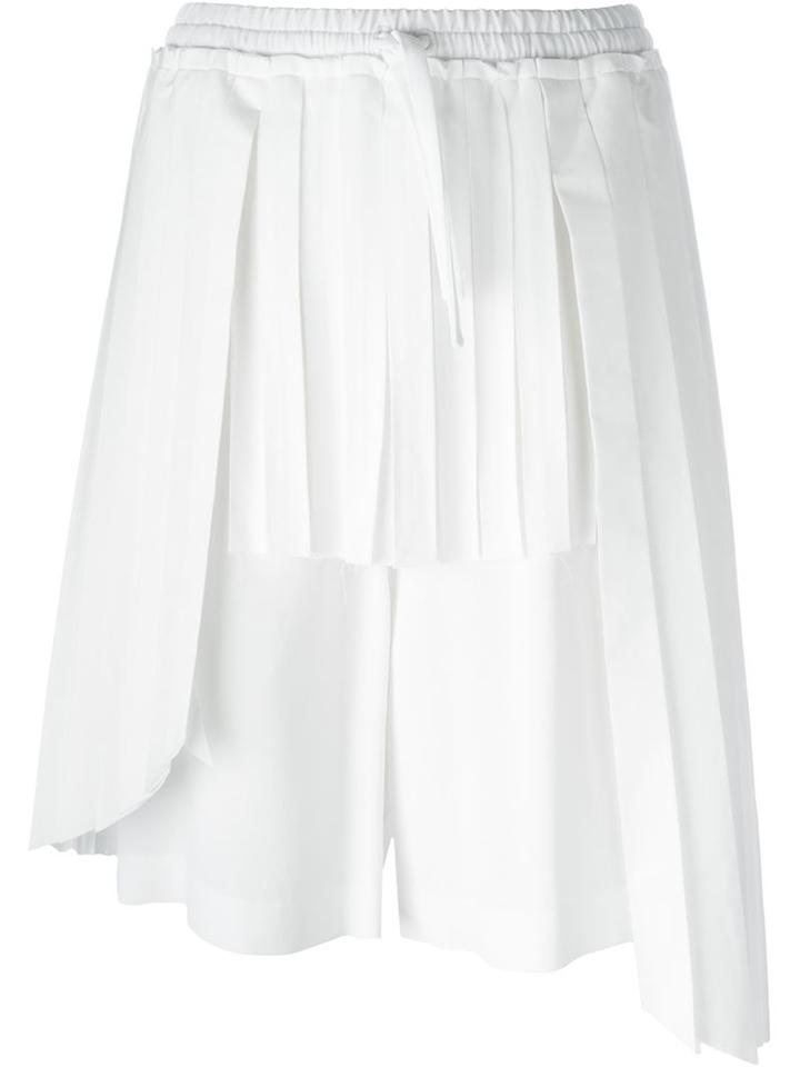 Off-white Asymmetric Pleat Shorts