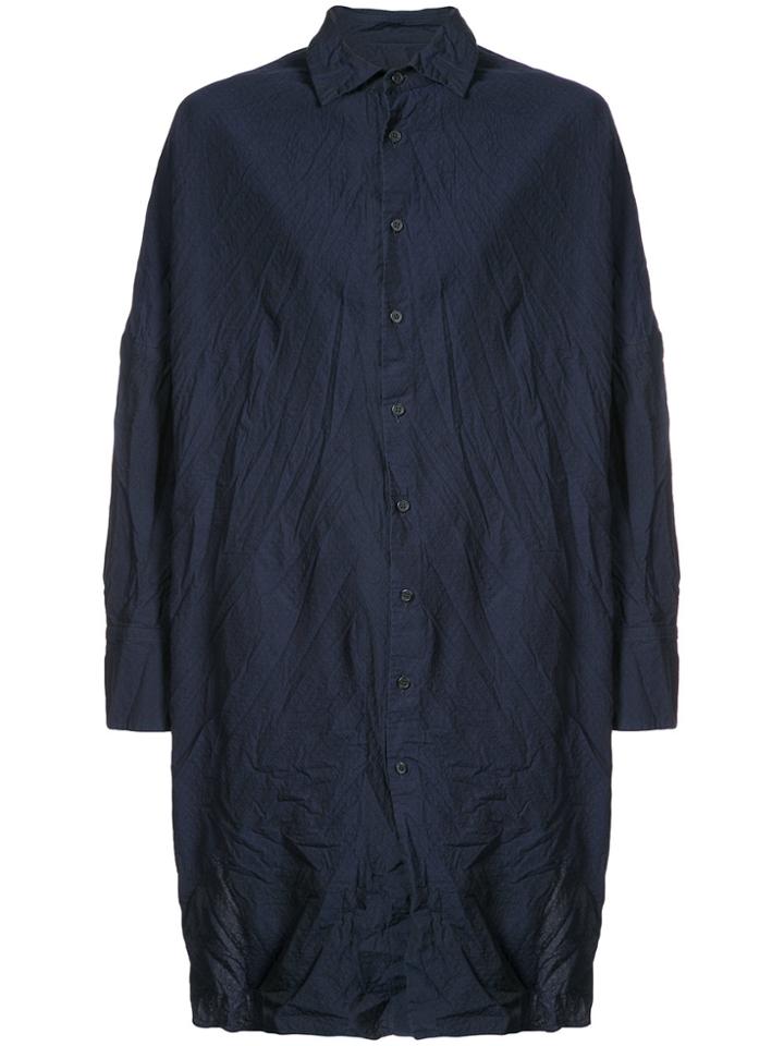 Casey Casey Long Creased Shirt - Blue
