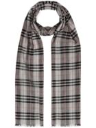 Burberry Vintage Check Lightweight Wool Silk Scarf - Grey