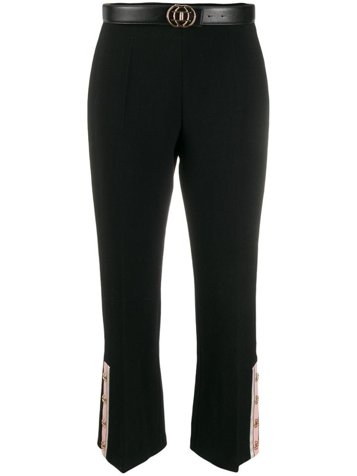 Elisabetta Franchi Belted Capri Trousers - Black