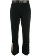 Elisabetta Franchi Belted Capri Trousers - Black