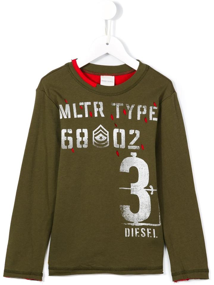 Diesel Kids 'kyaab' Top, Boy's, Size: 12 Yrs, Green