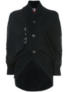 Junya Watanabe Comme Des Garçons Panelled Sequined Cardigan - Black