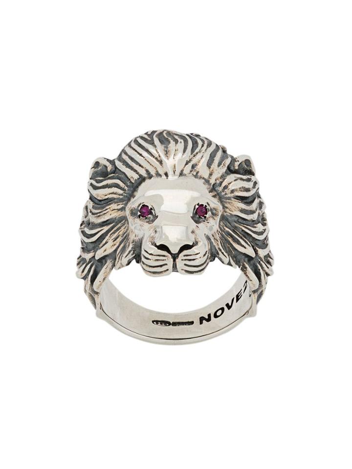 Nove25 Roaring Lion Ring - Silver