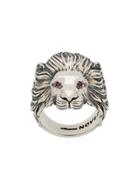 Nove25 Roaring Lion Ring - Silver