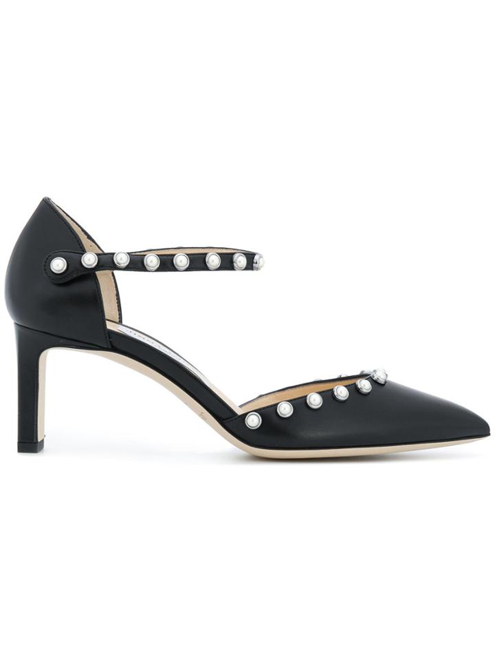 Jimmy Choo Pearl Embellished Pumps - Black