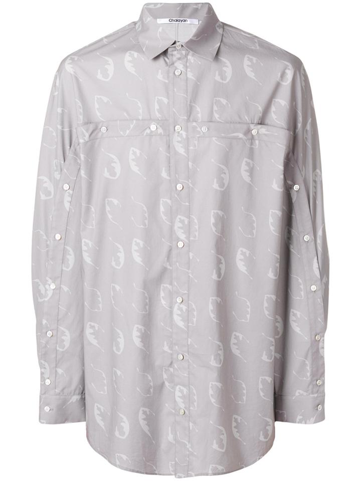 Chalayan Oversized Multi-buttoned Shirt - Grey