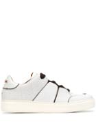 Ermenegildo Zegna Panelled Lace-up Sneakers - White