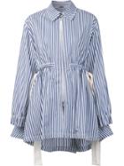 Adam Lippes Side Tie Striped Anorak, Women's, Size: Small, Cotton