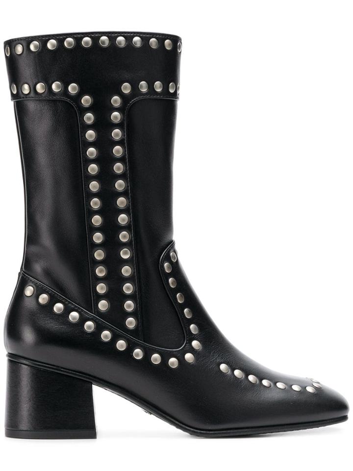 Coach Studded Boots - Black