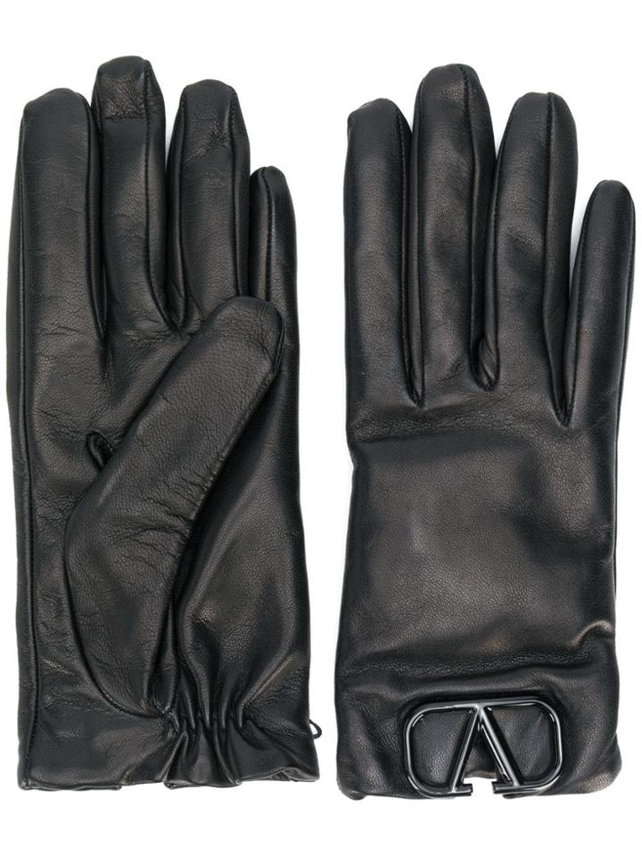 Valentino Vlogo Gloves - Black