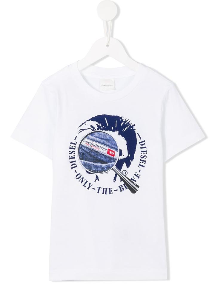 Diesel Kids 'tomme' T-shirt, Boy's, Size: 10 Yrs, White