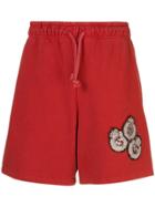 424 Jersey Shorts With Patches On The Front - Red