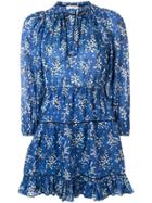 Ulla Johnson Floral Print Mini Dress - Blue