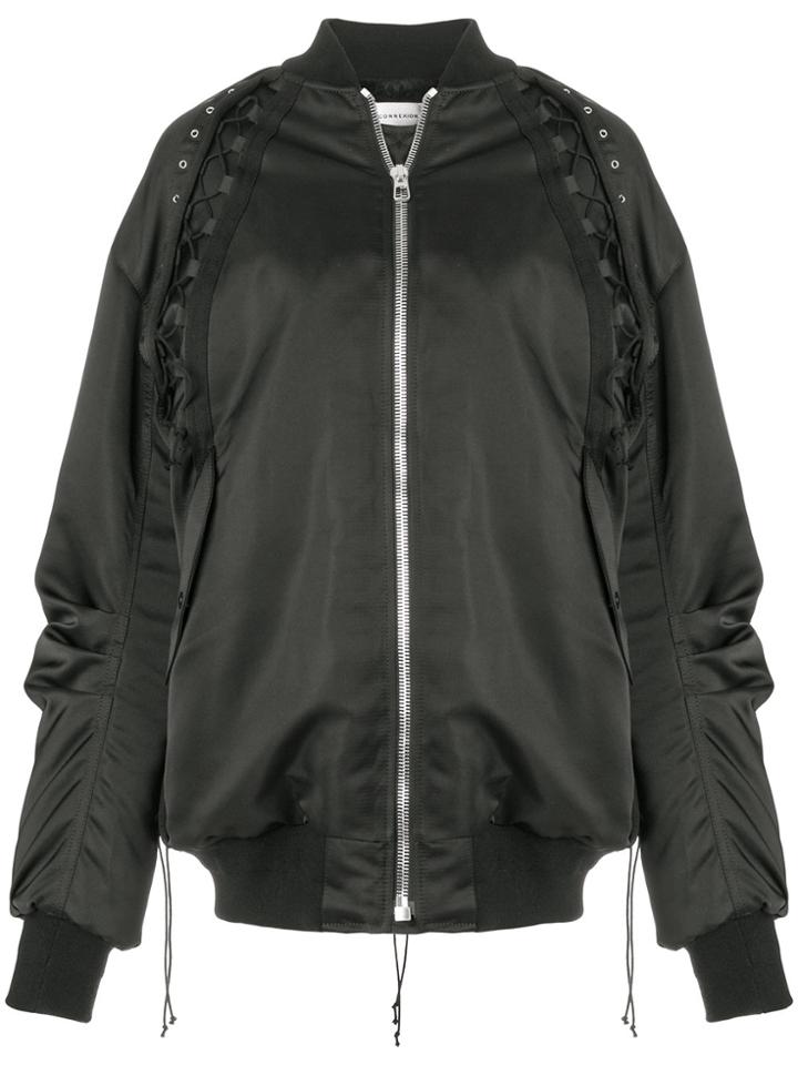 Faith Connexion Oversized Bomber Jacket - Black