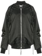 Faith Connexion Oversized Bomber Jacket - Black