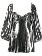 Attico Metallized Mini Dress - Silver
