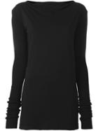 Rick Owens Drkshdw Ribbed Sleeve Sweatshirt, Women's, Size: Xl, Black, Cotton