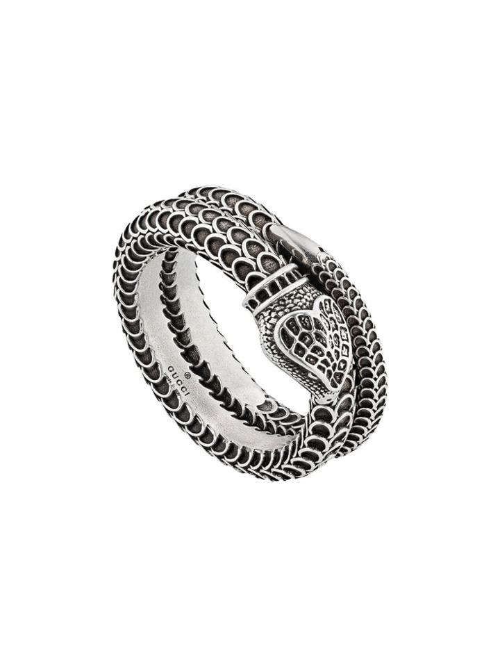 Gucci Gucci Garden Snake-inspired Ring - Silver