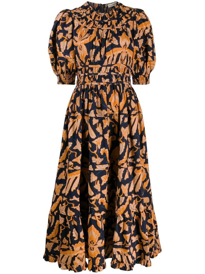 Ulla Johnson Printed Midi Dress - Blue
