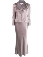 Christian Dior Vintage Two-piece Skirt Suit - Grey