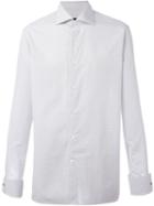Ermenegildo Zegna Cutaway Collar Shirt, Men's, Size: 41, Grey, Cotton