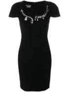 Boutique Moschino Embellished Fitted Dress - Black