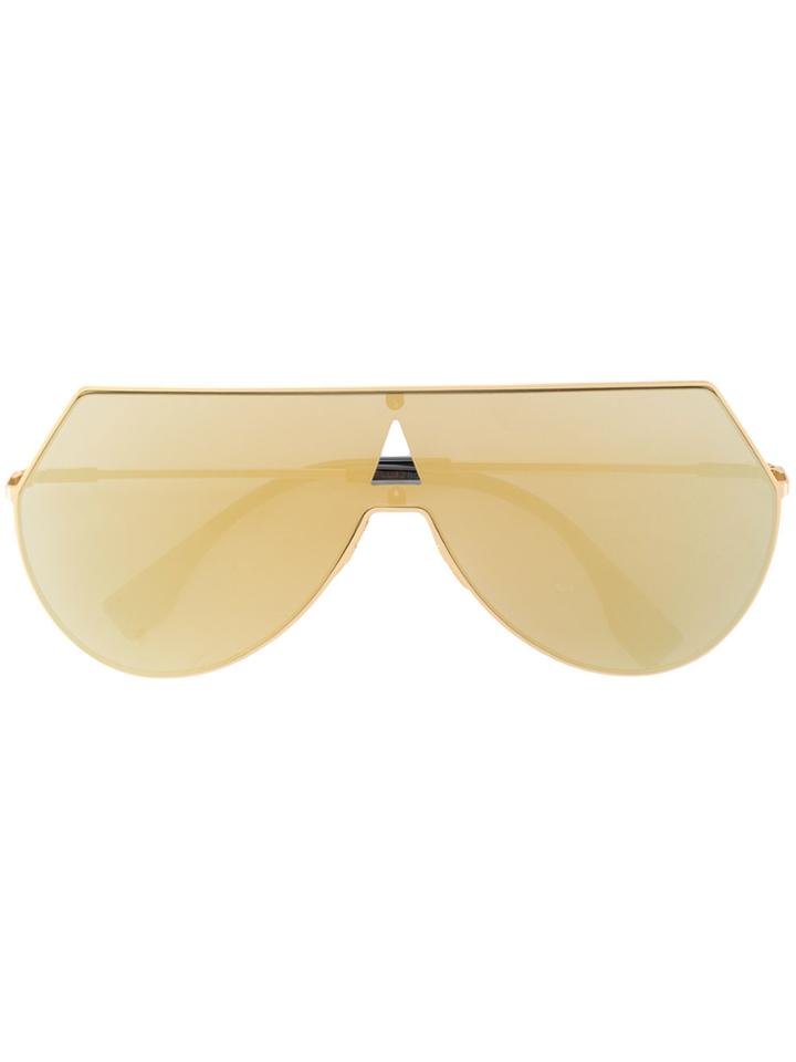 Fendi Eyewear Aviator Flat Sunglasses - Metallic