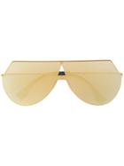 Fendi Eyewear Aviator Flat Sunglasses - Metallic