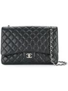 Chanel Pre-owned Quilted Double Chain Shoulder Bag - Black
