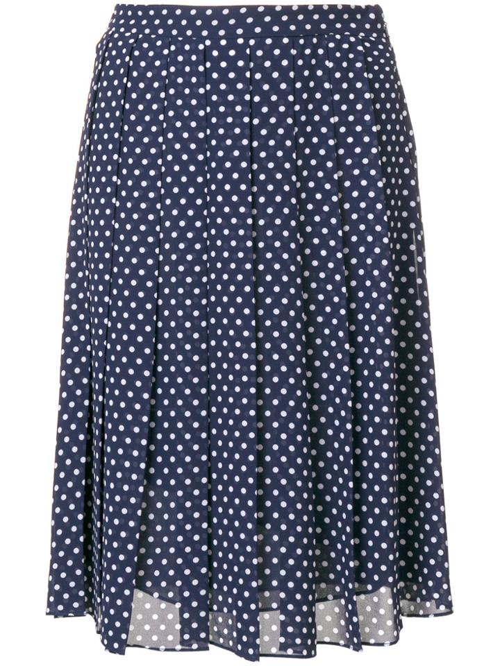 Michael Michael Kors Pleated Polka Dot Skirt - Blue