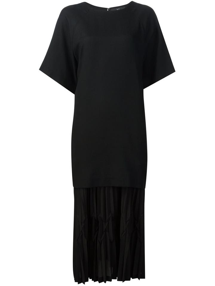 Y's Layered Dress, Women's, Size: 1, Black, Polyester/wool