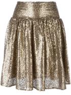 Michael Michael Kors Metallic Sequin Pleated Skirt