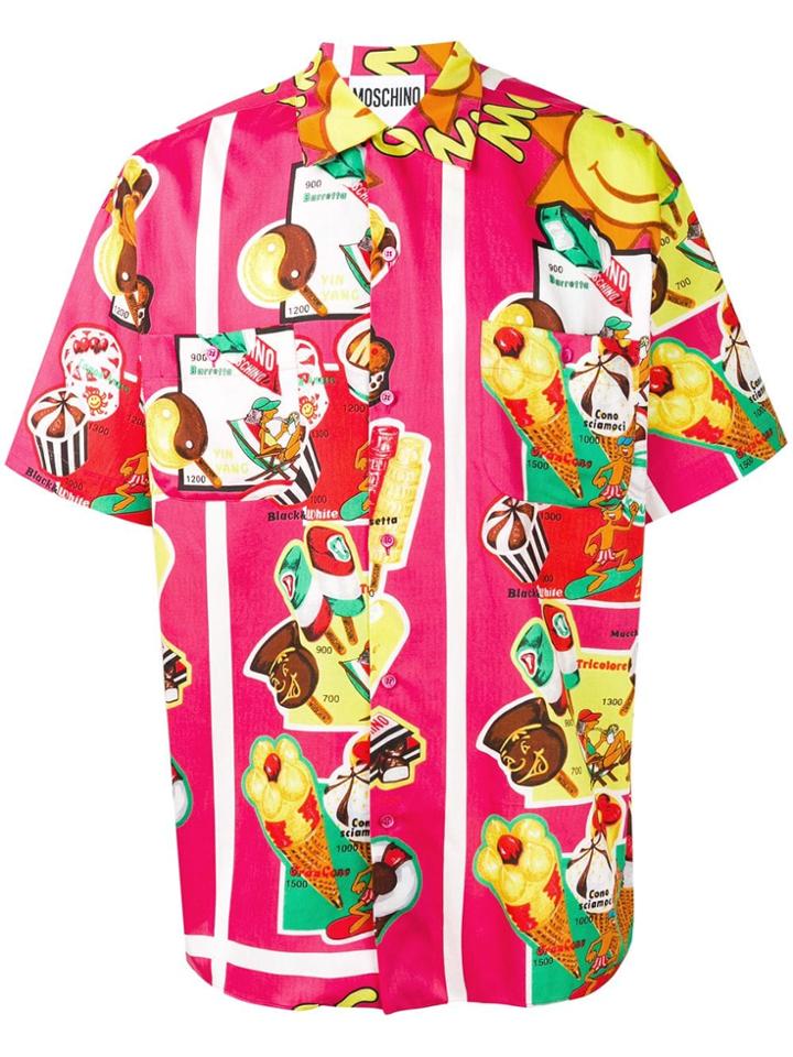 Moschino Ice Cream Print Shirt - Red